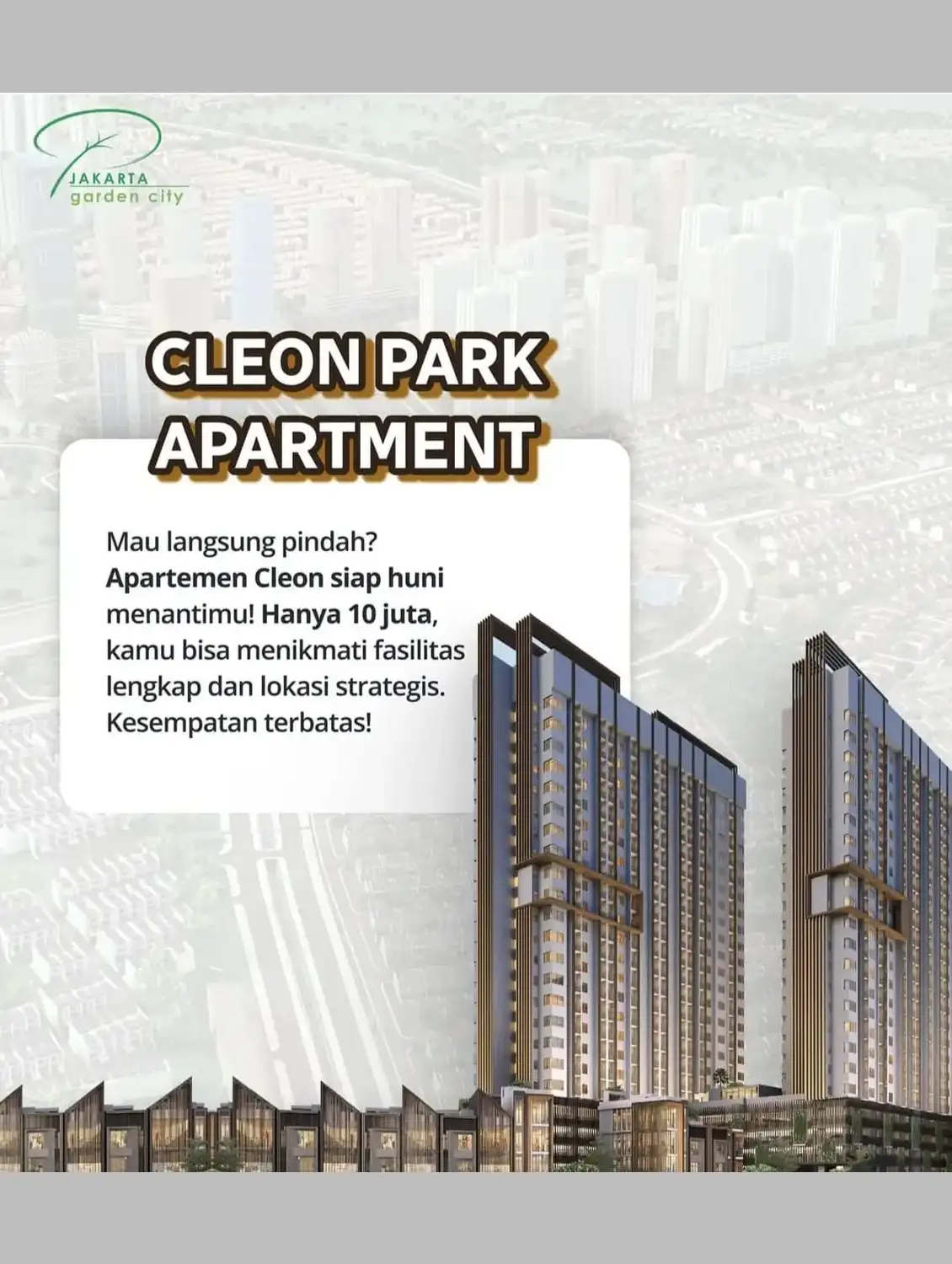 Info-Apartemen-Cleon-Park-Jakarta-Garden-City-banner penawaran 2
