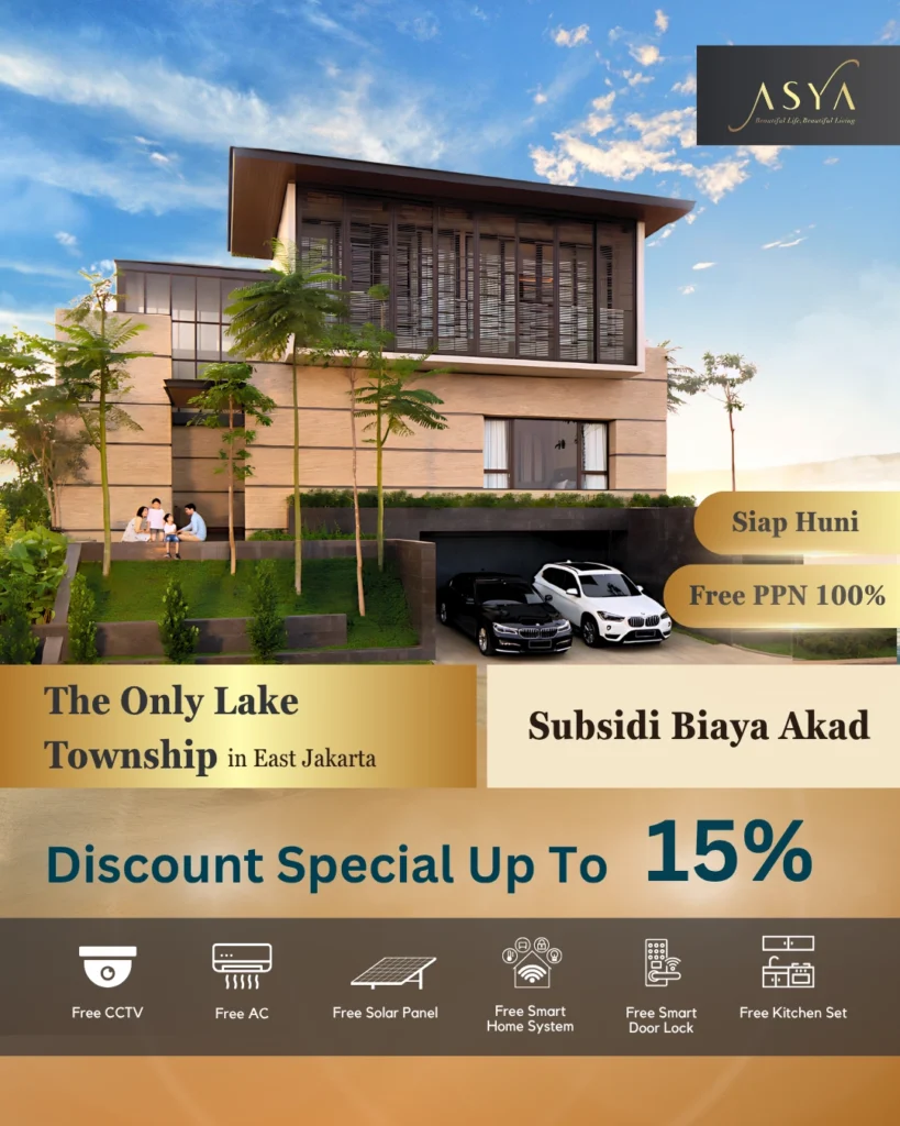 Lokasi Strategis di Kawasan Premium Akses Mudah ke Tol, Stasiun dan Fasilitas Umum Fasilitas Lengkap Kelas Dunia Ruang Terbuka Hijau Asri dengan Danau Desain Rumah Modern dan Fungsional